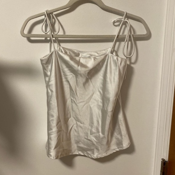 Princess Polly White Satin Top - Picture 1 of 2